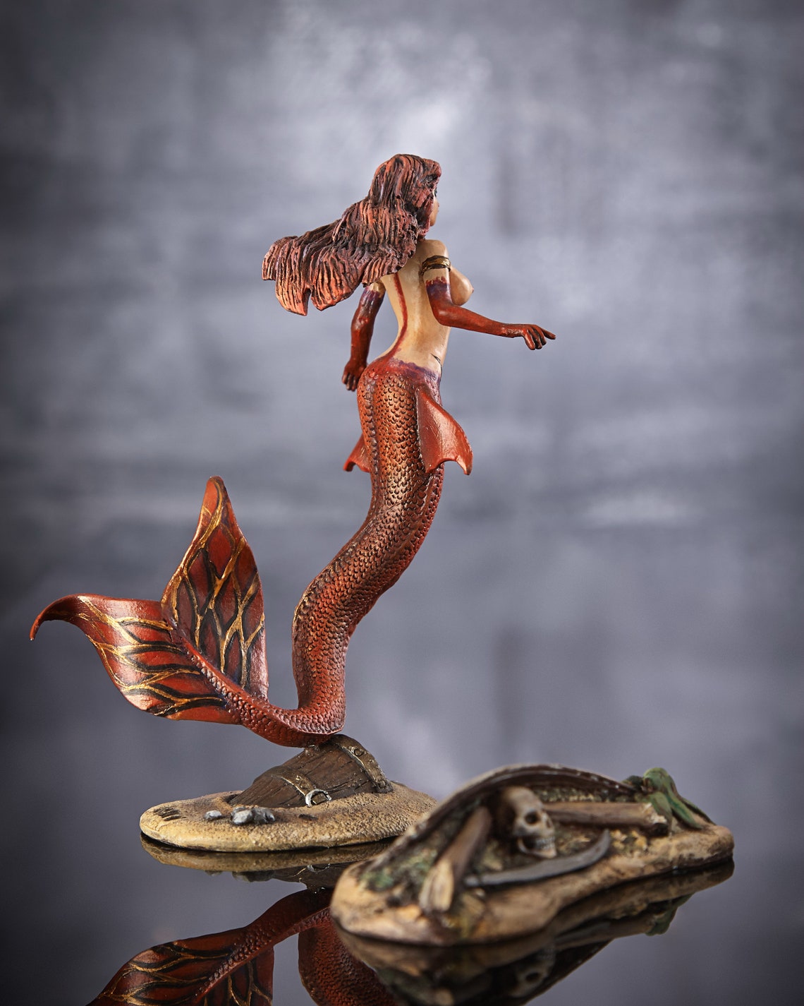 Resin Model Kit Sexy Mermaid Statue 75 mm figurien to paint Etsy