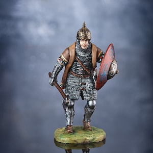 Collectible miniature of Turkish Soldier in Scale 54mm, Historical Figurine - Soldier Turkish Siege of Constantinople 1453 Year, Mens Gift