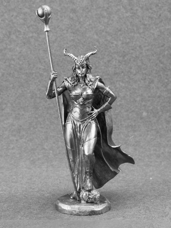 Wizard Girl Warrior Toy Soldiers Woman 75mm Metal Figure 1//24 scale