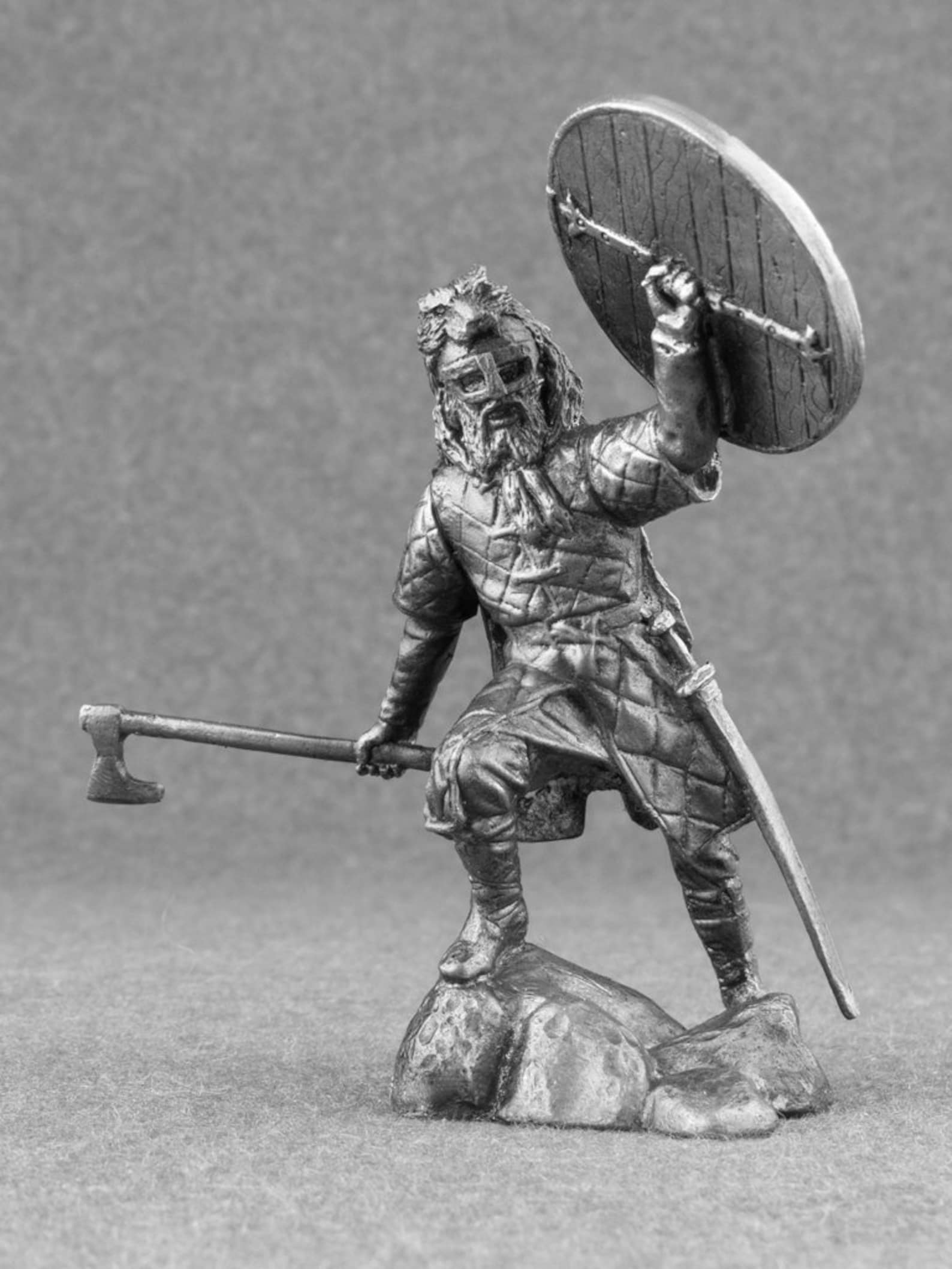 Viking Figurine Ulfhednar With Ax and Shield Tin Scale Toys 54 Etsy
