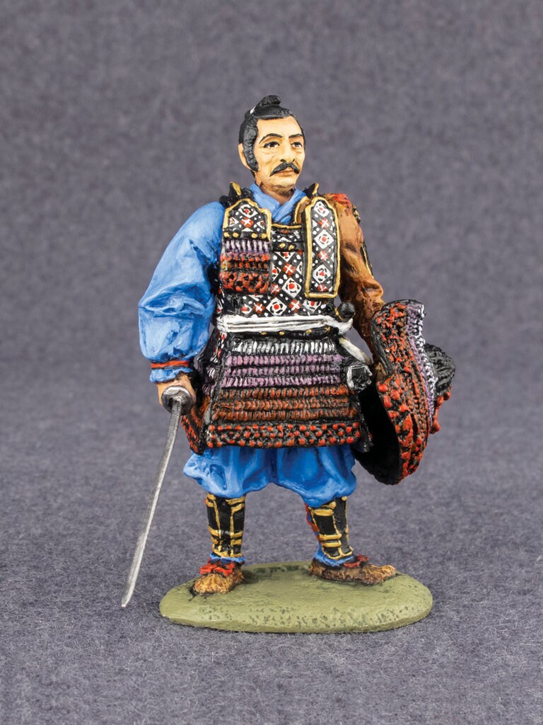Miniature Figure Metal Medieval 1/32 Japan Samurai Painted Tin Toy Soldiers 54mm 