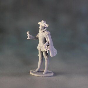 Collectible Historical Figure, 3D Printed Figurine, Gift for Collector, Medieval Prince Miniature 54mm, Spanish Hidalgo Resin Figurine