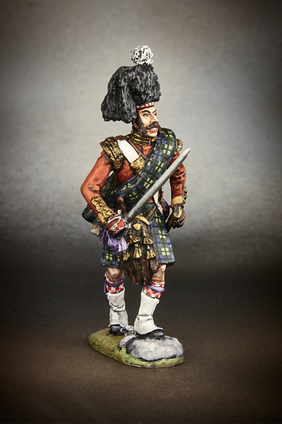 Painted Toy Soldiers Scottish Infantry Tin Toy Soldiers Etsy