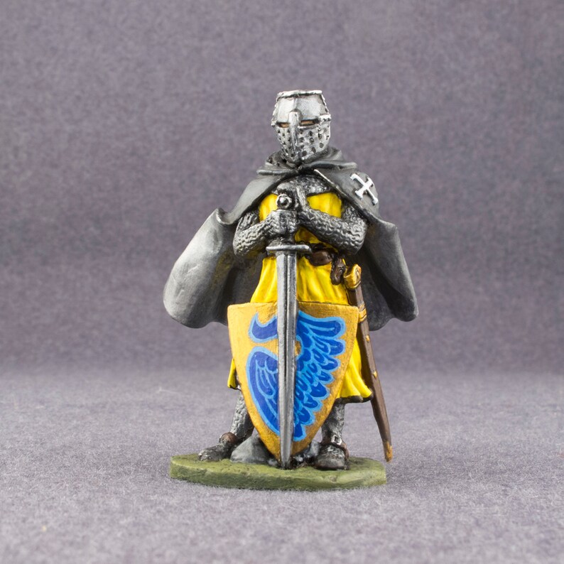 Knight in armor Figurine Painted Tabletop Figurine Historical Etsy