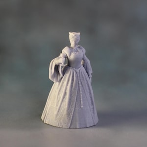 Miniature of Medieval Victorian Lady 54mm, Figurine Woman in Elegant Dress with Cup, Noble Woman Miniature in Scale, Father&#39;s Day Gift