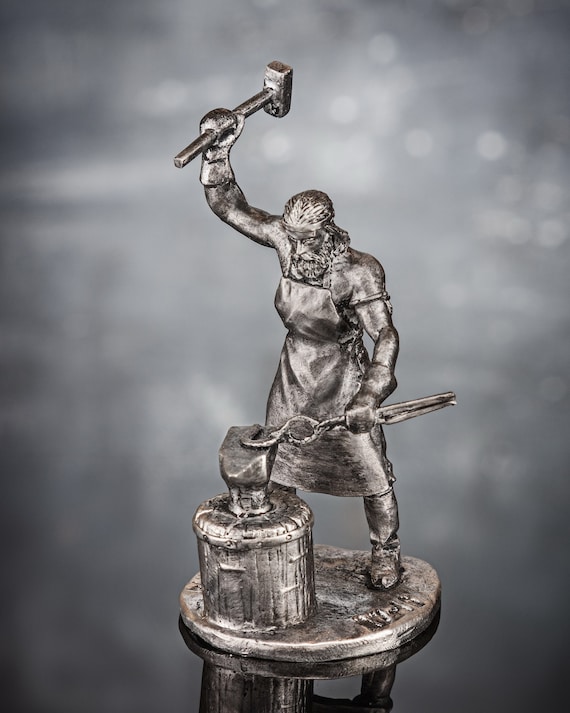 Blacksmith With Hammer and Anvil, Tin Toy Soldier 54 Mm, Figurine Metal,  Figurine Medieval Sculpture, Miniature Blacksmith With Hammer -  Israel