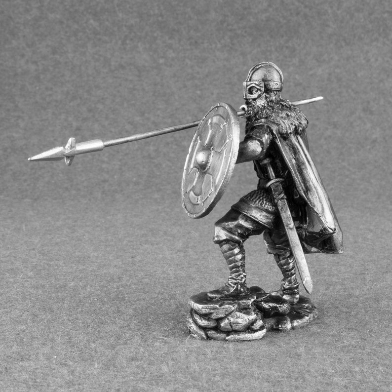 Viking Military Soldier Armored Barbarian Warrior Figurine Etsy