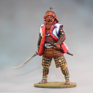Samurai Model, Miniature Warrior, Oni Samurai Ninja, 3D Printed Miniature Gift, Figurine Medieval Japan 54mm, Japanese Warrior Miniature
