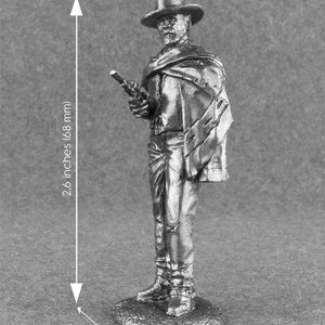 Wild West Cowboy Action Figures Good Clint Eastwood As Blondie 1/32 Scale Toy Soldiers 54mm Tin Metal Miniature Action Figure Statuette image 4