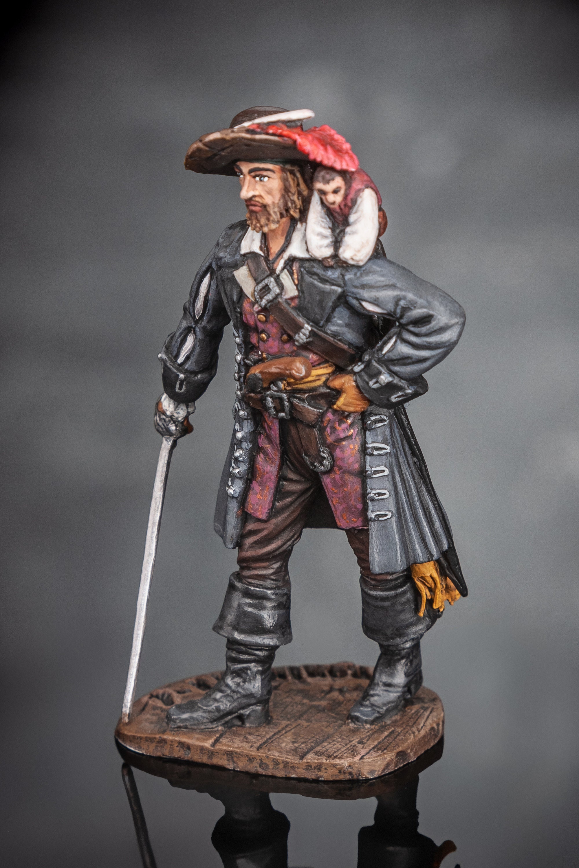 Chinese captain Na-9 girl pirate tin toy soldiers toy figures 54 mm 