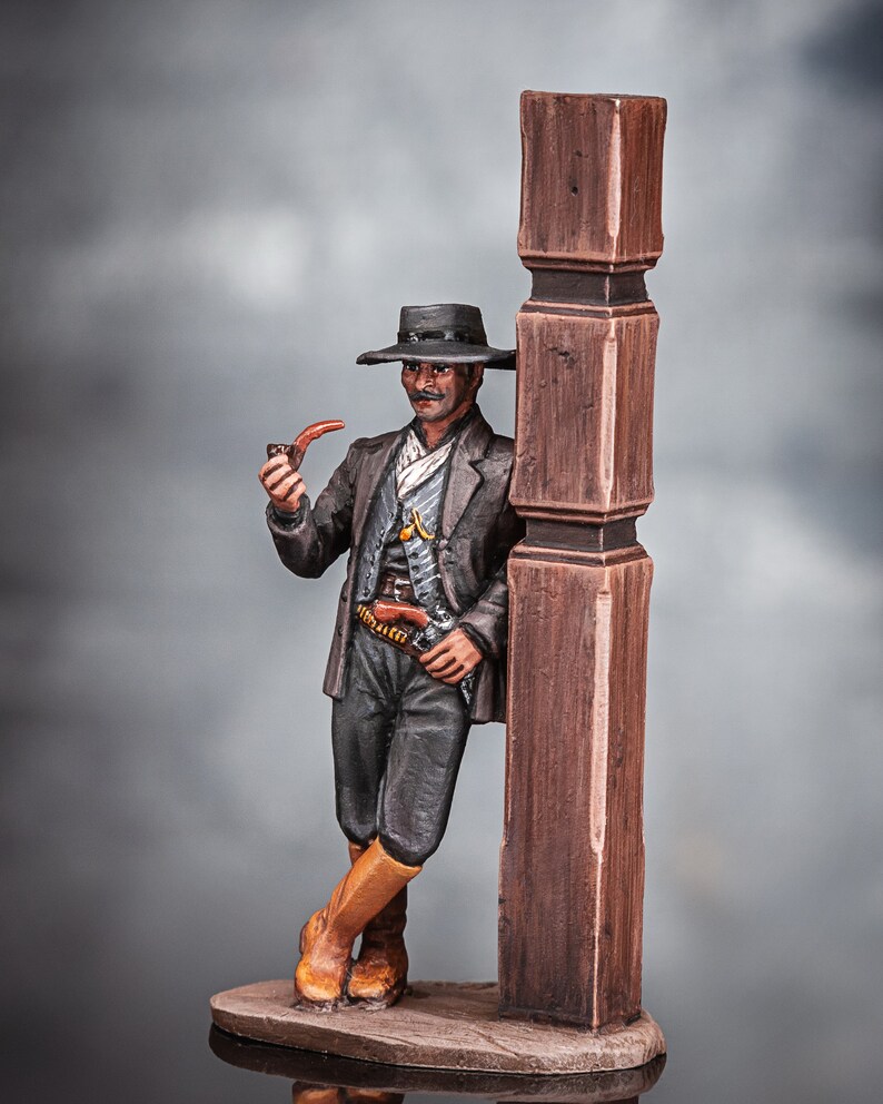 Wild West Collection Model 54mm, Hand Painted Toy Soldier, The Bad or Angel Eyes, Wild West Cowboy, Western Miniature Cowboy 1/32 Scale 