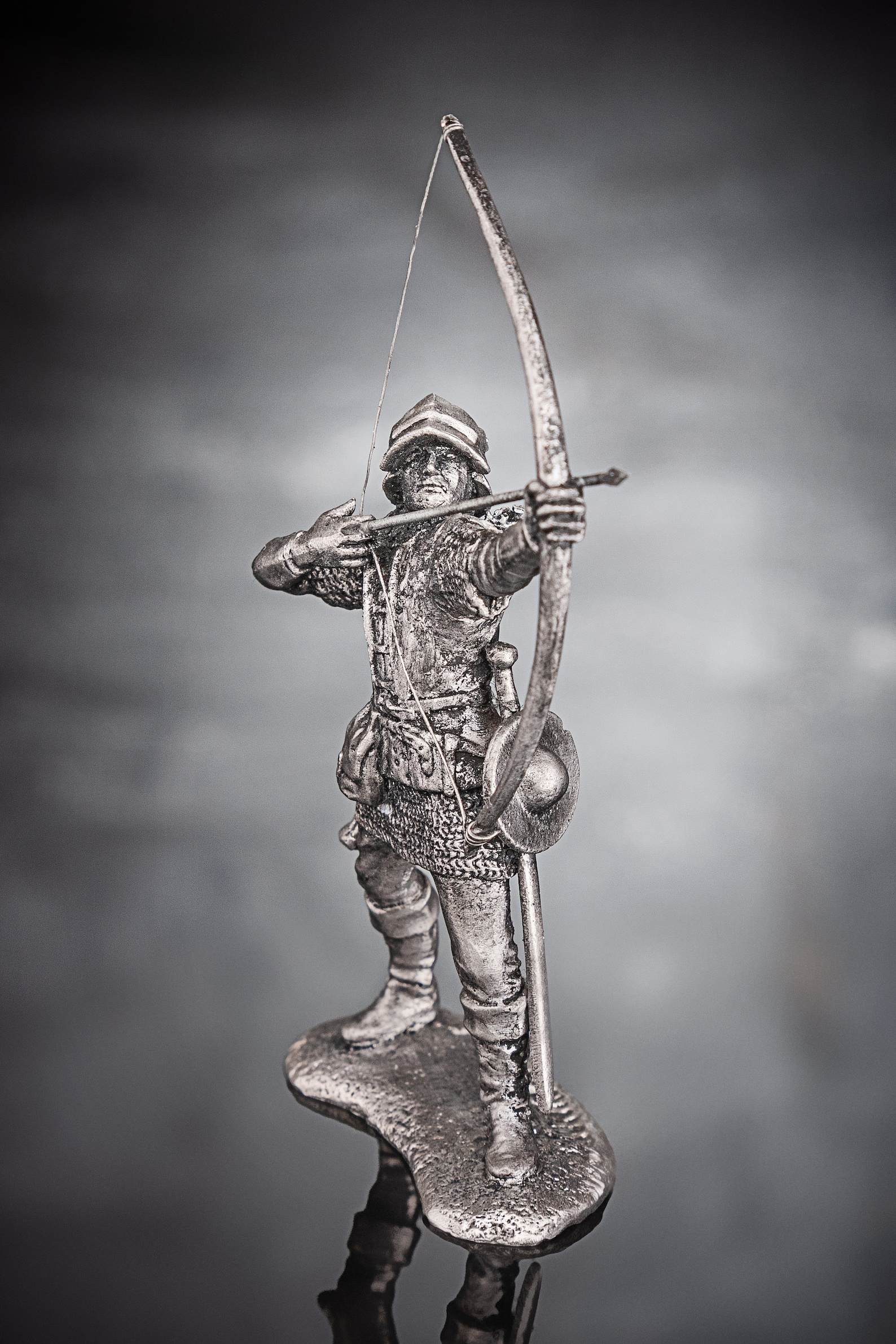 Toy Soldier English Archer Toy Soldiers 54mm Tin Metal Etsy