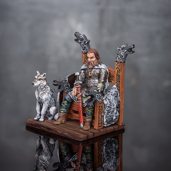 Viking Leader figurine Peint jouet soldat moulé jouet 54 mm Etsy