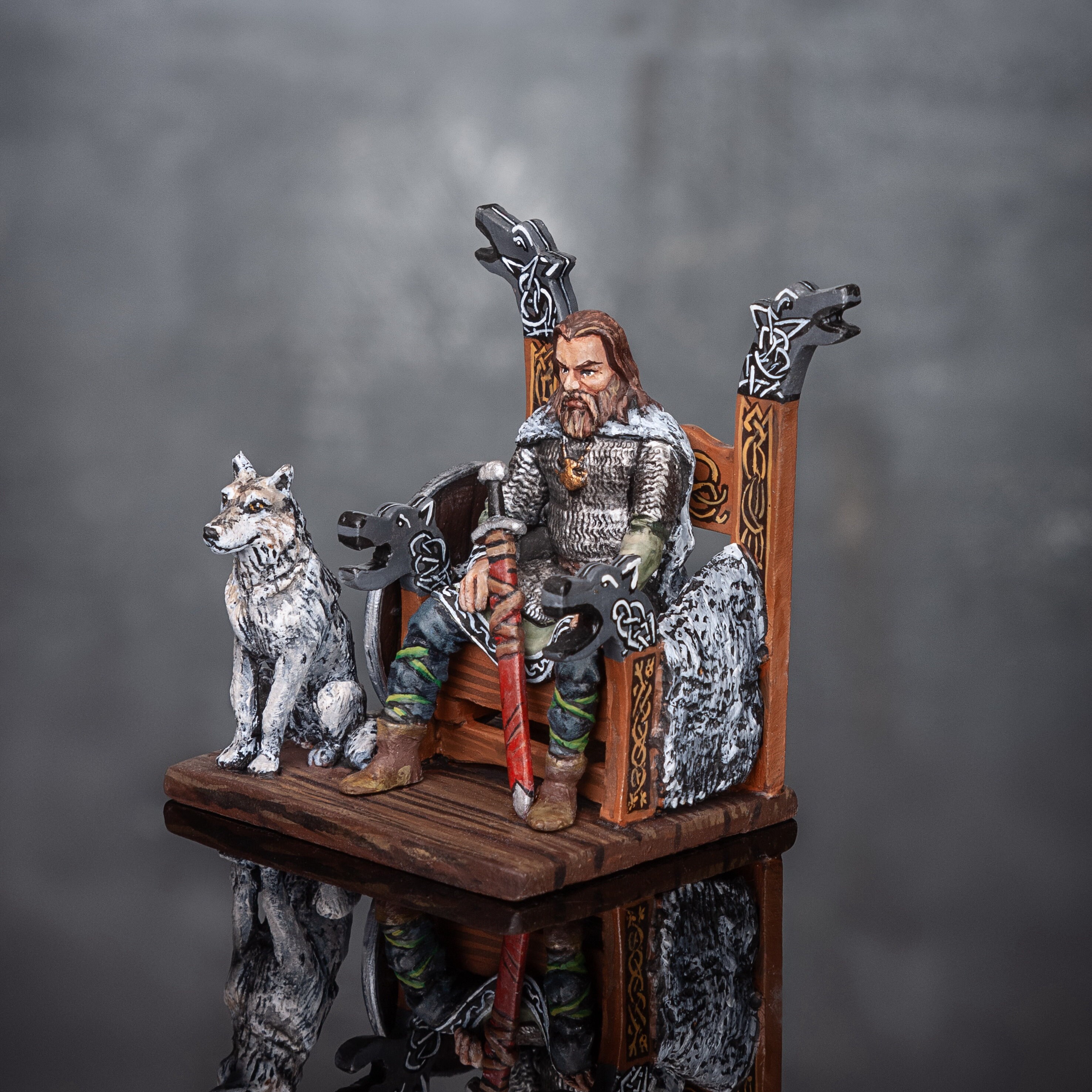 Viking Leader figurine Painted toy soldier cast toy 54 mm Etsy