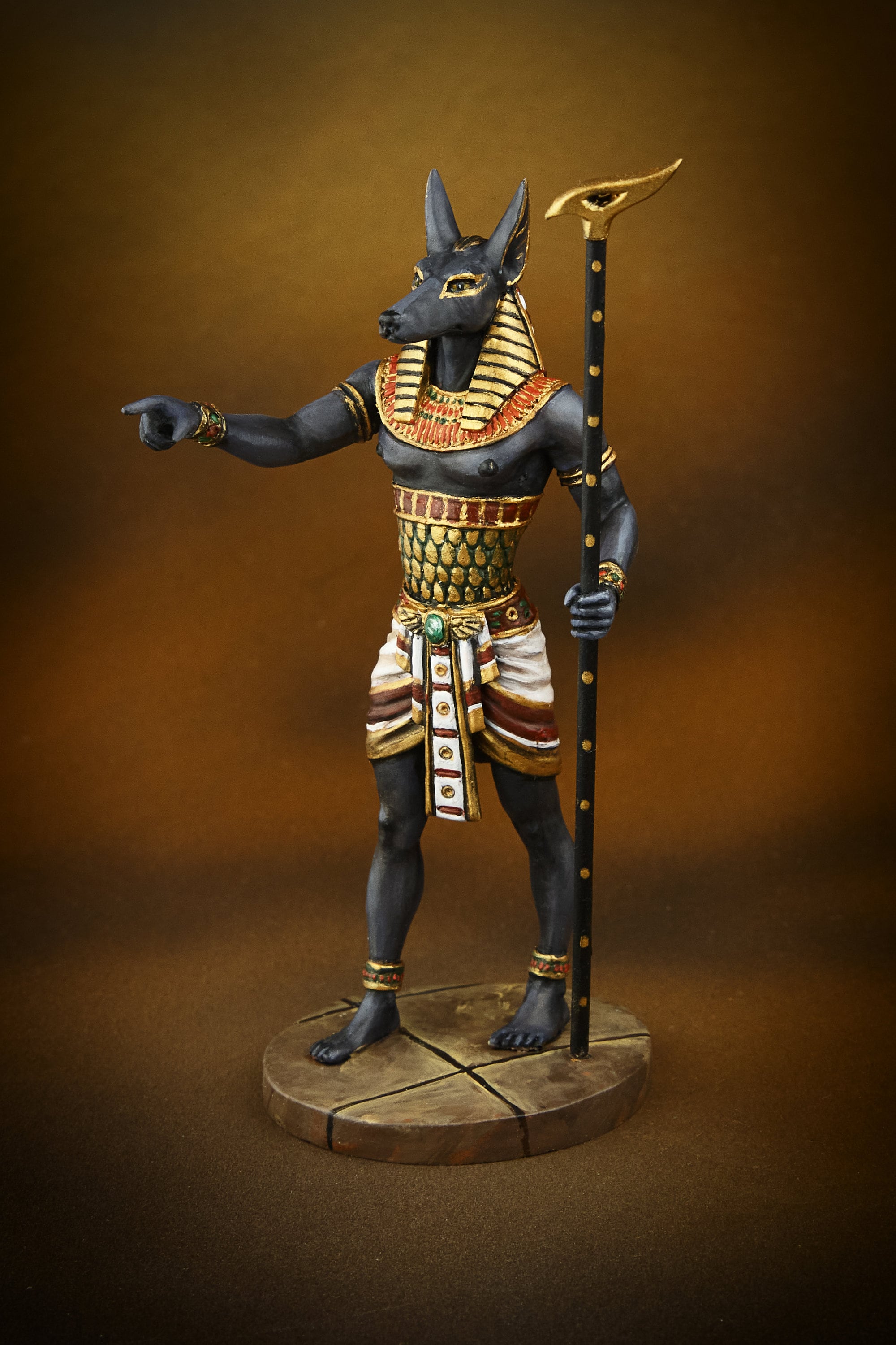 Egyptian God Anubis Miniature Plastic Toy Soldier 75 mm Model Etsy