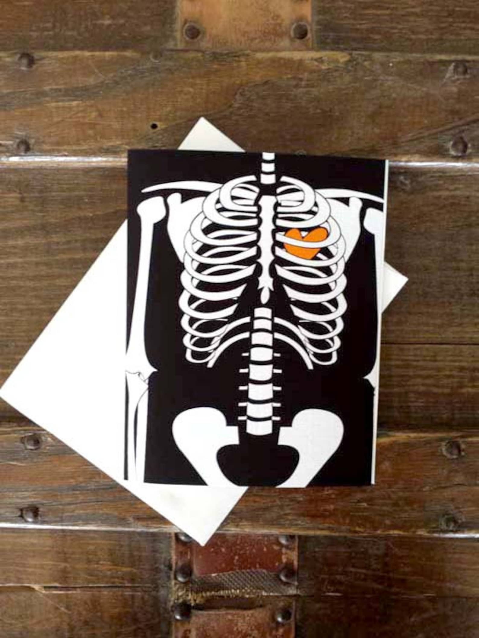 Halloween Card - Printable Skeleton - Instant Download - Etsy
