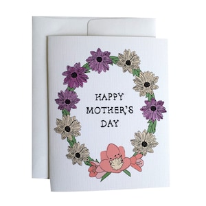 BRICOLAJE para imprimir día de la madre tarjeta - flores para la abuela, esposa, hermana, amigo - descarga inmediata