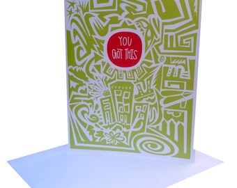 You Got This - Good Luck Card with Envelope - Instant Download - Printable