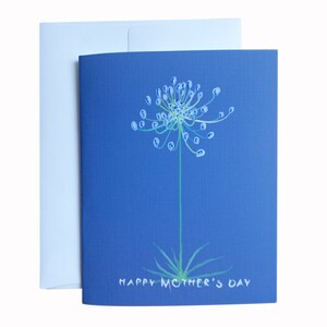 Púrpura flor para imprimir día de la madre tarjeta - descarga instantánea