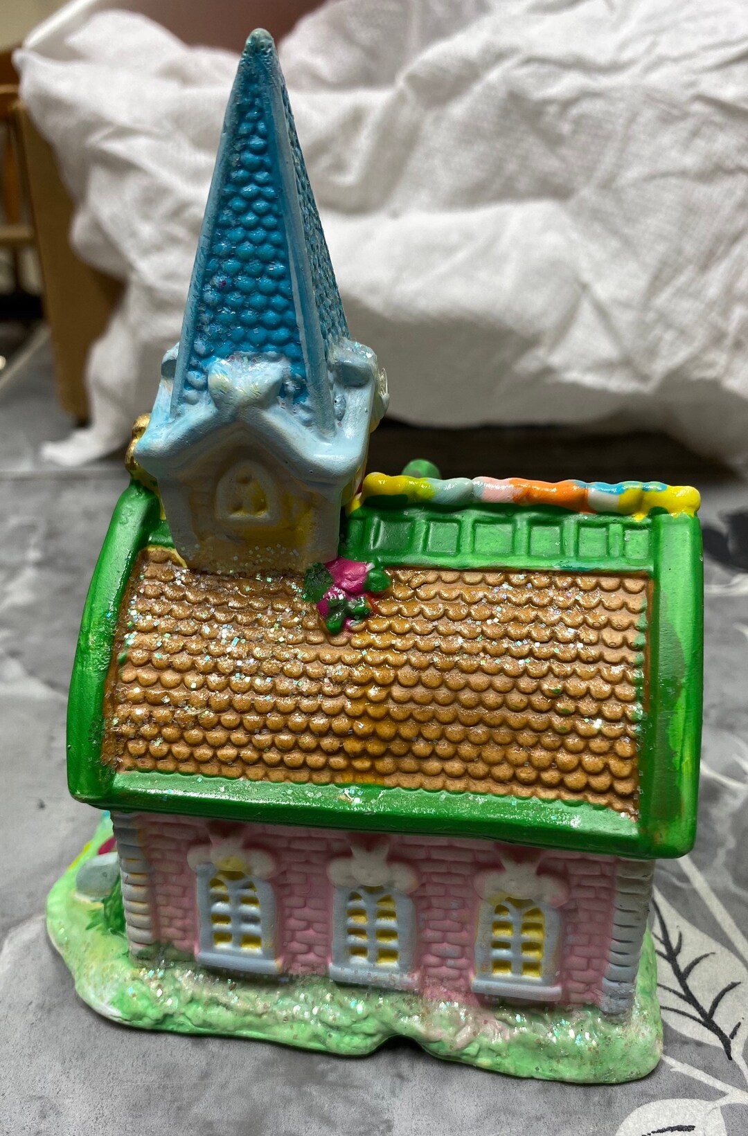 Vintage Rabbit Easter Church Jelly Bean Junction Miniature Decor Collectable Etsy