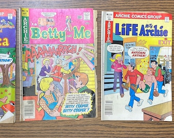 vintage Archie Betty Veronica Beginning Collector Comics Archie Comic Books une belle variété de livres amusants pour apprendre à lire des années 70 et 80