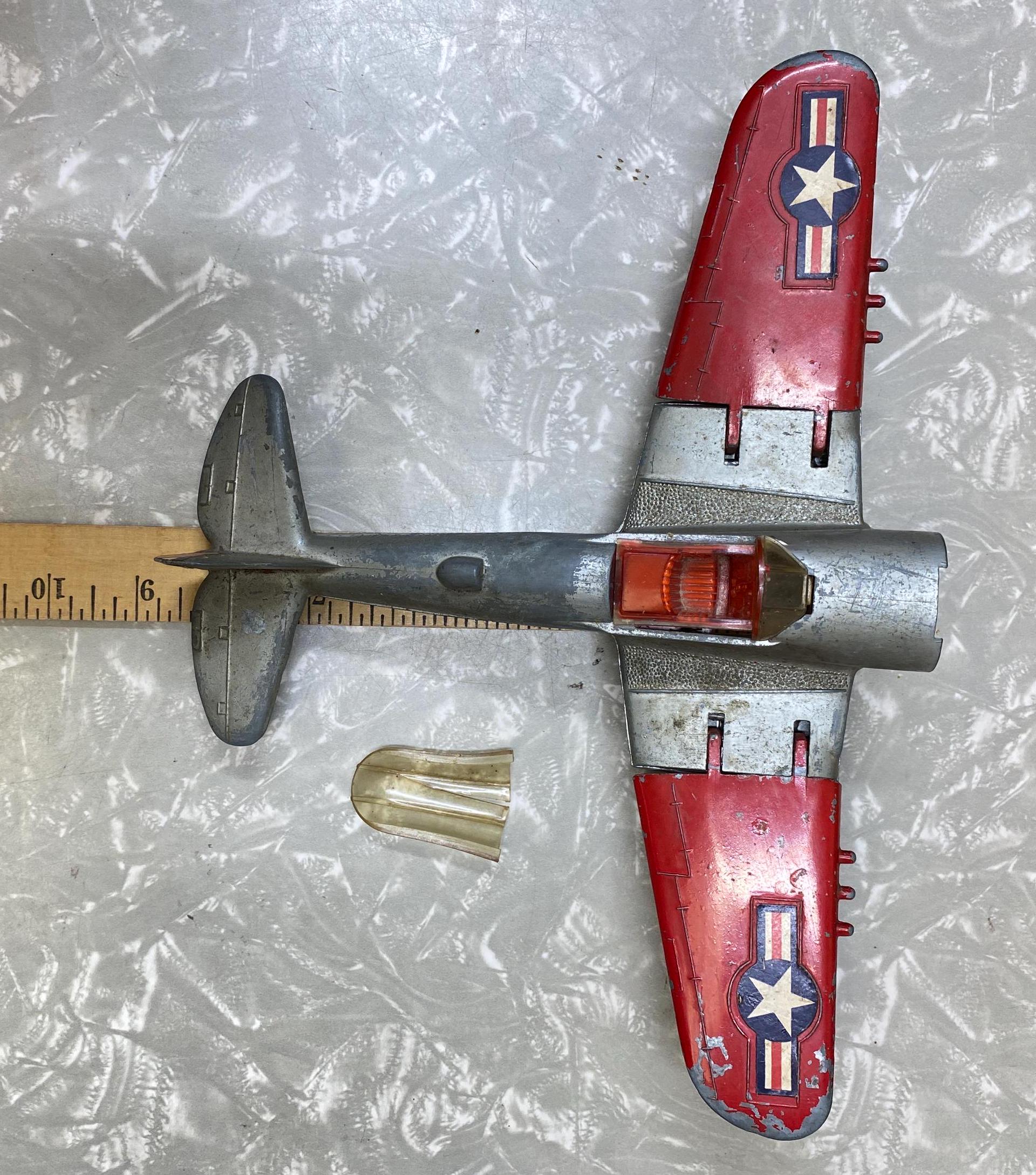 ヴィンテージHUBLEY KIDDIE TOY グラマン戦闘機50’s Hubley American Eagle Diecast Fighter - At Uncle Al's Toys