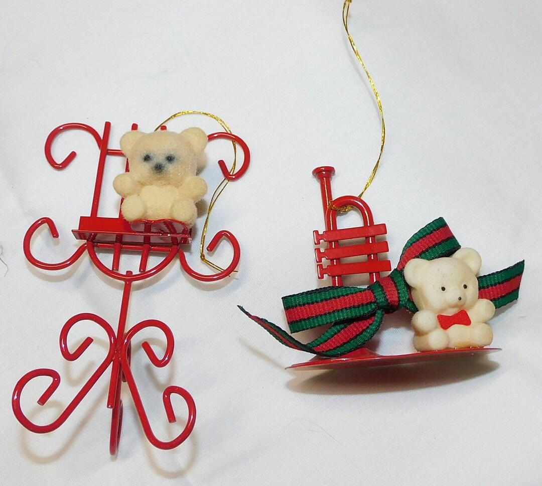 Vintage Avon Teddy Bear Ornament Collectable Keepsake Etsy