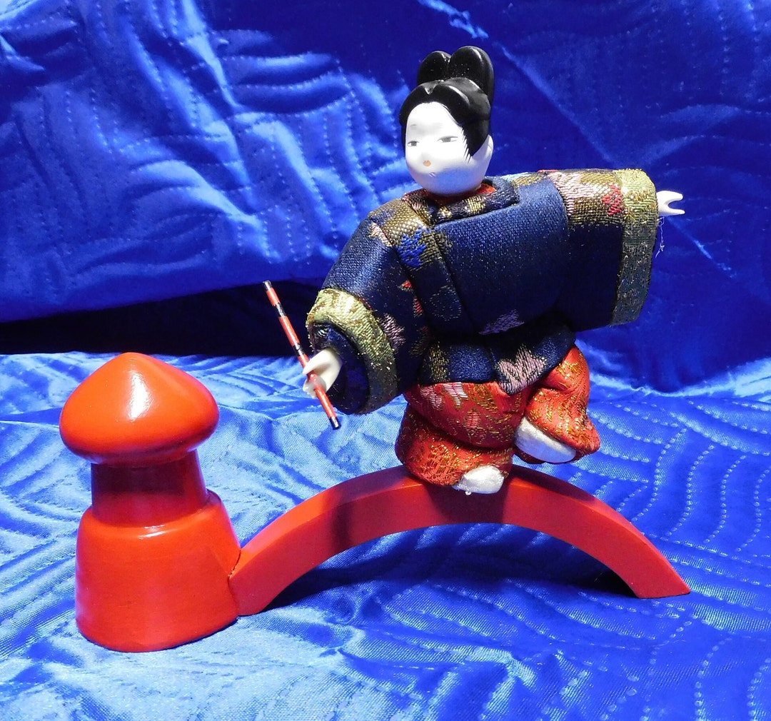 Vintage Kabuki Art Doll Keepsake Samurai Boy Decor Art Doll Etsy