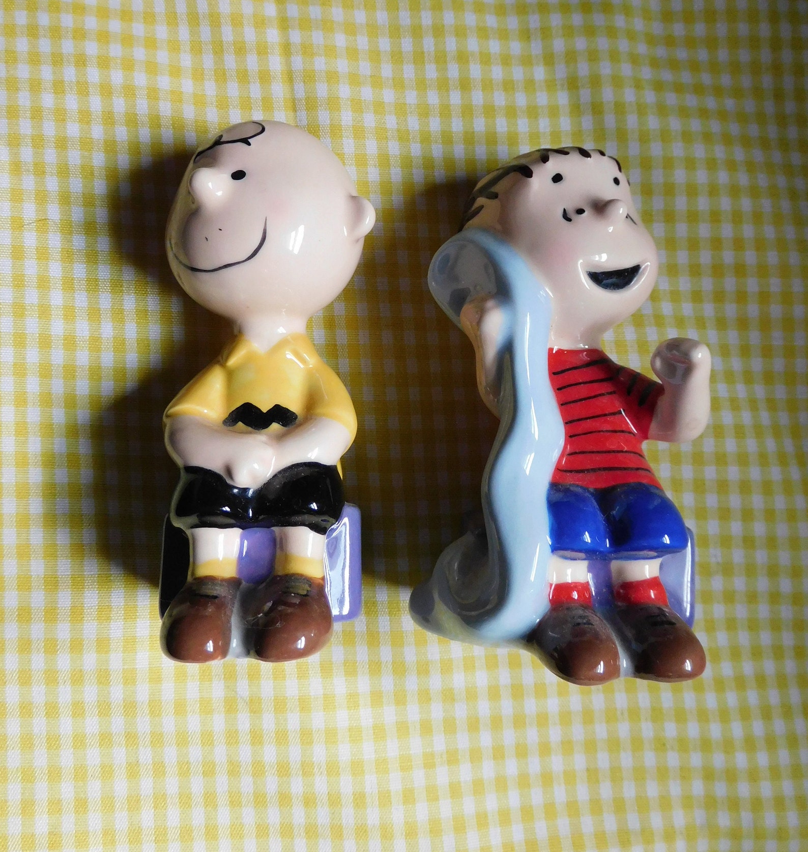 Vintage Charlie Brown and Linus Sitting Collectable Salt & Etsy