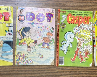 Vintage Little Dot Casper le sympathique fantôme Bandes dessinées de collection pour débutants Bandes dessinées Harvey une belle variété de livres amusants pour apprendre à lire