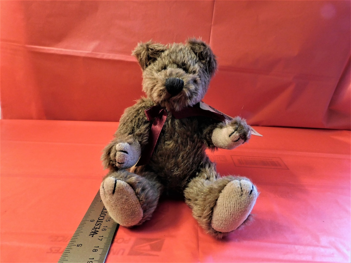 Morris Boyds Bears Stuffed Plush with Red Ribbon with | Etsy