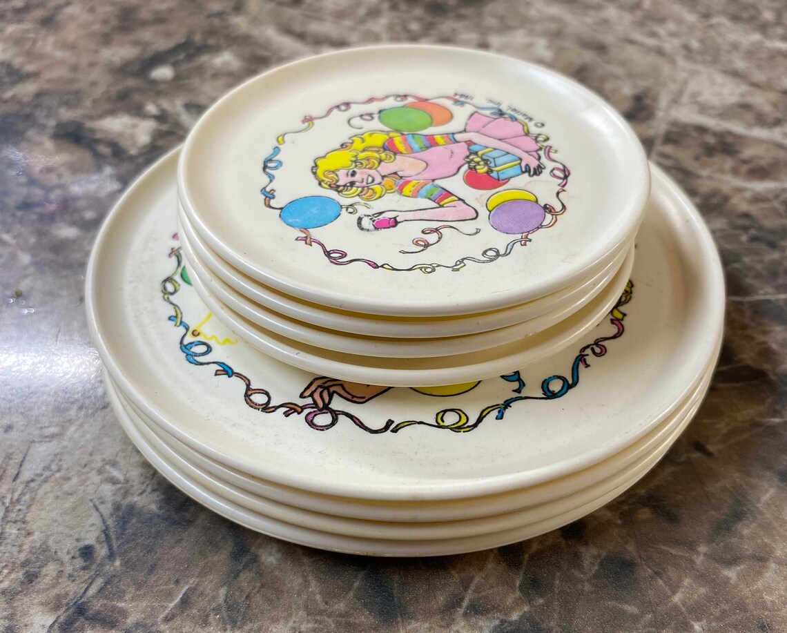 Vintage Barbie Toy Plates Set Kitchen Fun Collectable Etsy