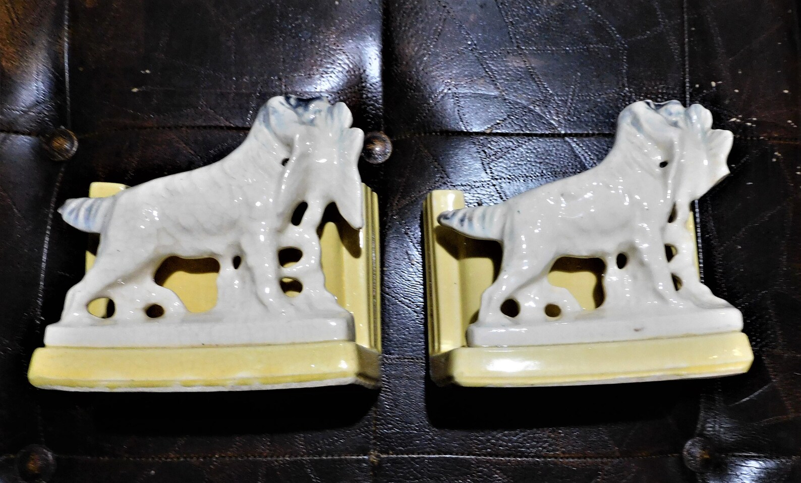 RARE 1955 McCoy pottery bird dog planter/ bookend | Etsy