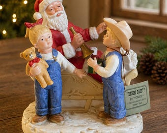 Denim Days Christmas Holiday Sleds HOMCO Christmas Figurine 1528