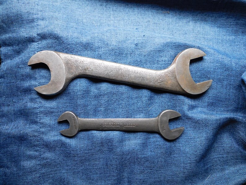 2 Vintage Double Opened Ended Wrench Collectable Art Project Etsy