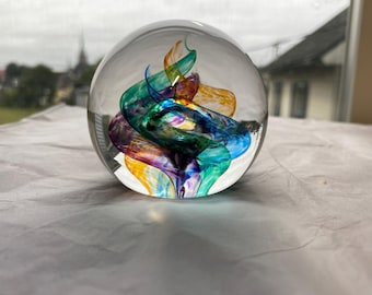 置物 SELKIRK GLASS Rare Selkirk Glass Vintage / GLASS PAPERWEIGHT / Scottish