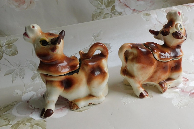 Cow Salt and Pepper Shakers RELCO Midcentury Japan Etsy