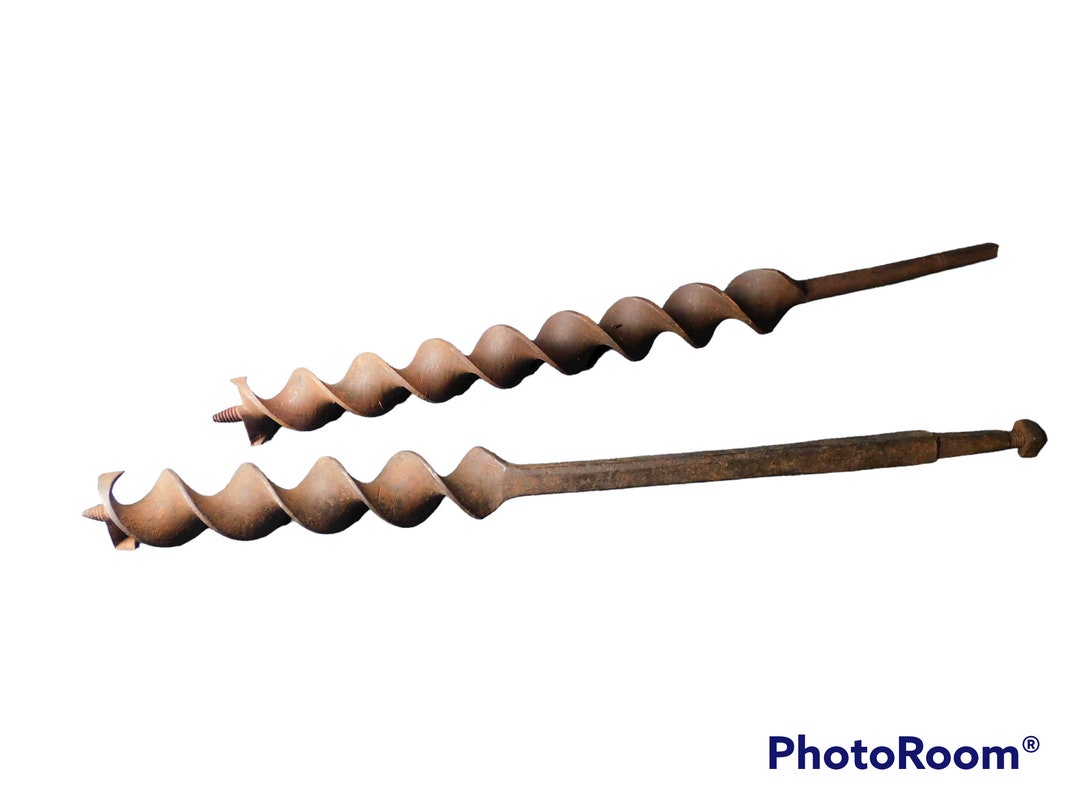 Vintage 2 Bore Drill Bits Old Fashioned Drills Hand Drill Bits Etsy