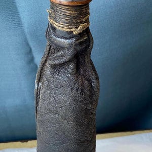 19th Century Leather Shot Flask
