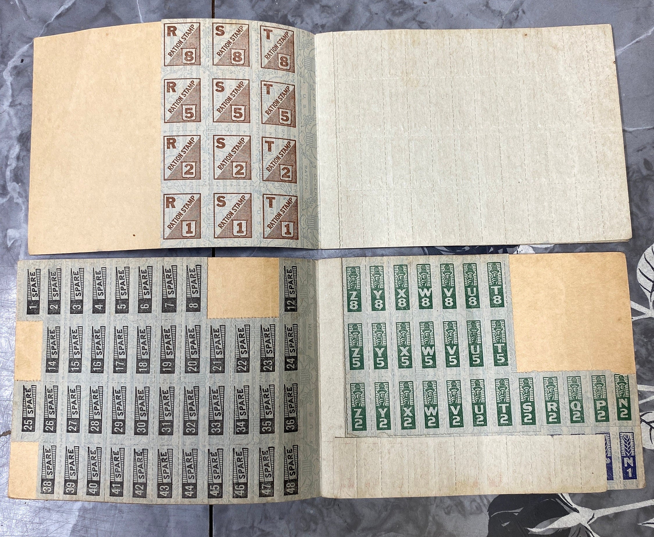 Post Wwii Ration Stickers Vintage World War II Ration Book No. 3 & 4 for a 13 Year Old Girl ...