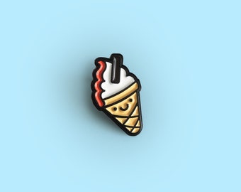 Ice Cream Pin - LIMITED EDITION - Soft Enamel Pin Badge