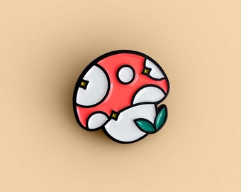Toadstool Pin - LIMITED EDITION - Soft Enamel Pin Badge