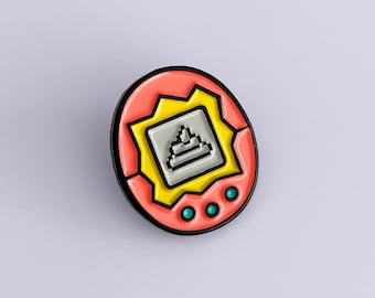 Poo Tamagotchi Pin - LIMITED EDITION - Soft Enamel Pin Badge