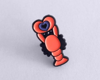 LIMITED EDITION Friends TV Inspired Lobster Love Valentines Soft Enamel Pin Badge