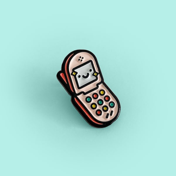 LIMITED EDITION Flip Phone Soft Enamel Pin Badge