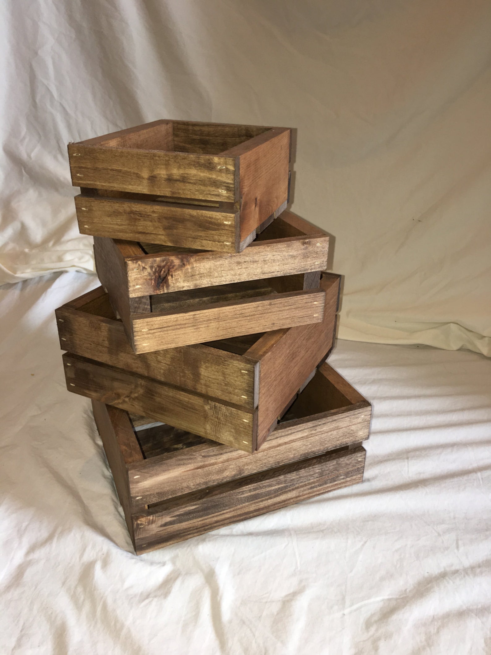 Wooden Nesting Boxes Set of 4 Etsy