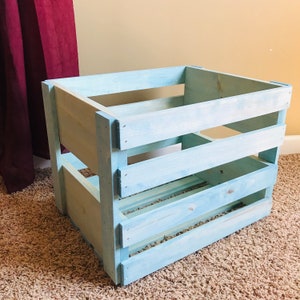 New color for this year is Vintage Blue and we have created a LP Storage Crate to to update your decor!