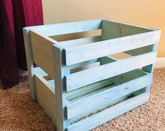 New color for this year is Vintage Blue and we have created a LP Storage Crate to to update your decor!