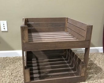 Wooden Pet Bunk Bed – Double Deck for Cats & Dogs