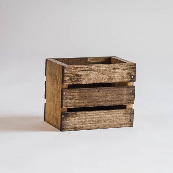 Utensil Holder Wood Crate